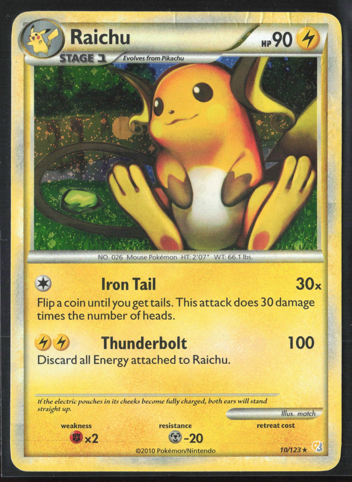 HeartGold SoulSilver #10/123 Raichu HP Holo 30207