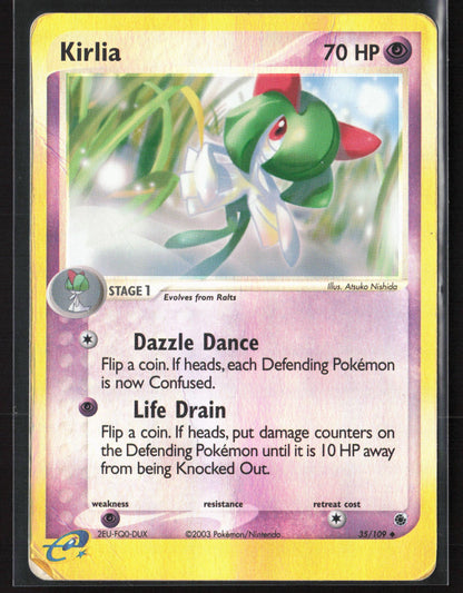 Ruby and Sapphire #35/109 Kirlia HP Reverse Holo 30208