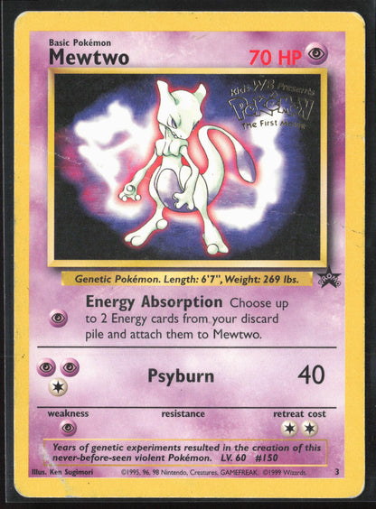 WoTC Promo #03/53 Mewtwo (Movie Promo) HP/DMG Non-Holo 30221