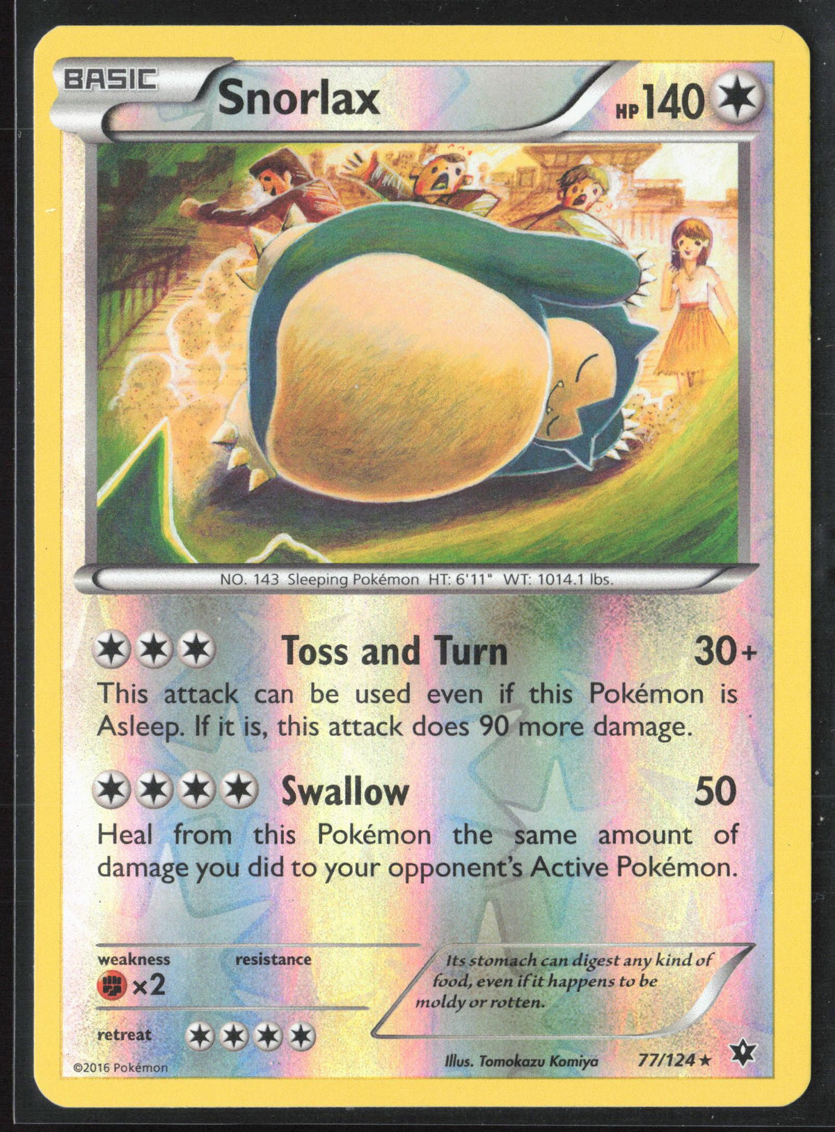 XY - Fates Collide #77/124 Snorlax Reverse Holo 30226