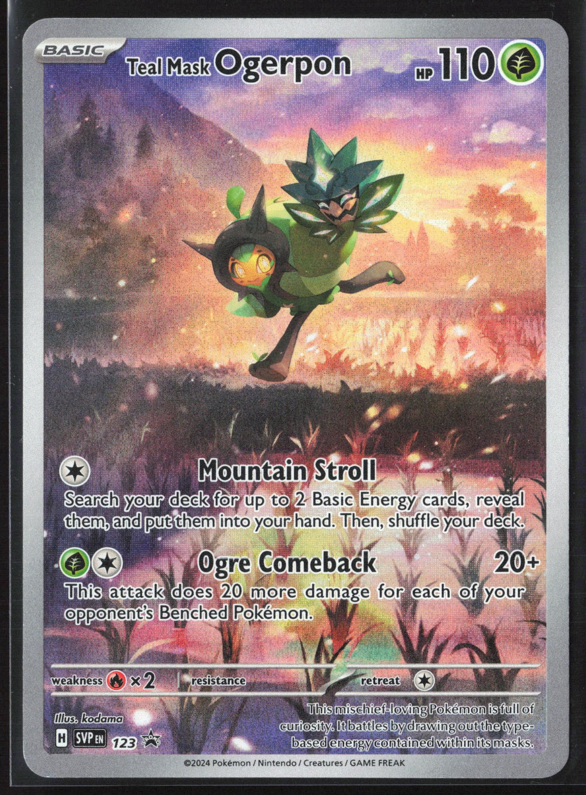 SV: Scarlet & Violet Promo Cards #123 Teal Mask Ogerpon Holo 30228