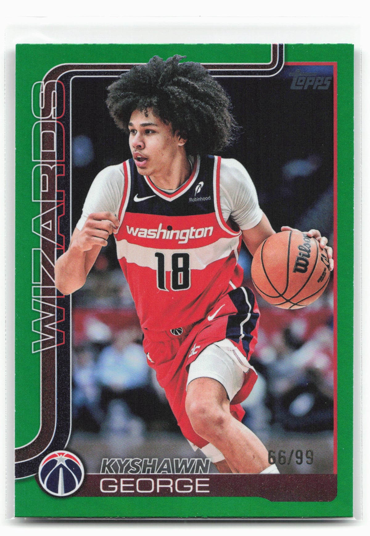 2025-26 Topps #98 Kyshawn George Green Rainbow #/99