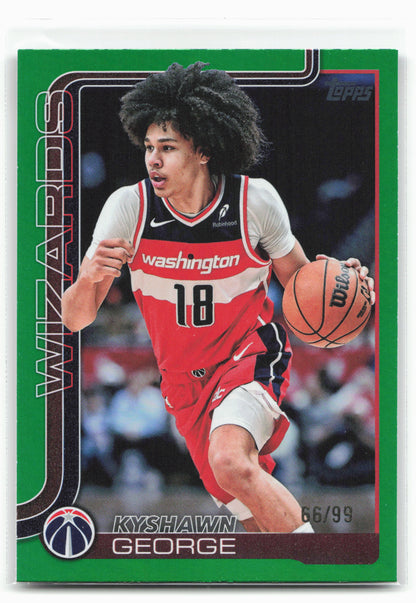 2025-26 Topps #98 Kyshawn George Green Rainbow #/99