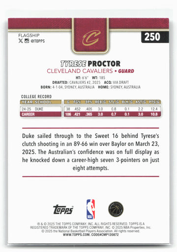 
2025-26 Topps #250 Tyrese Proctor Sandglitter