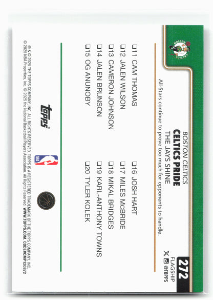 2025-26 Topps #272 Celtics Pride: The Jays Shine Sandglitter