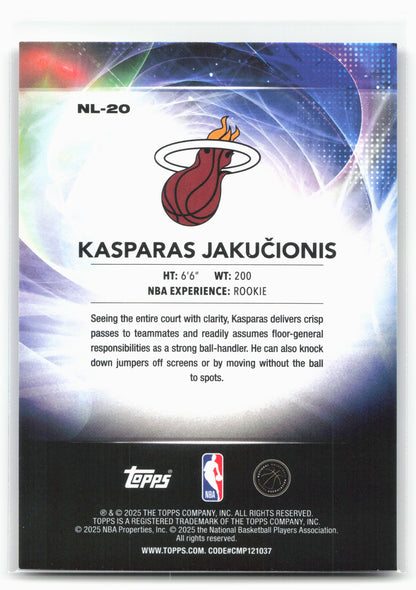 2025-26 Topps #NL-20 Kasparas Jakučionis No Limit 30270