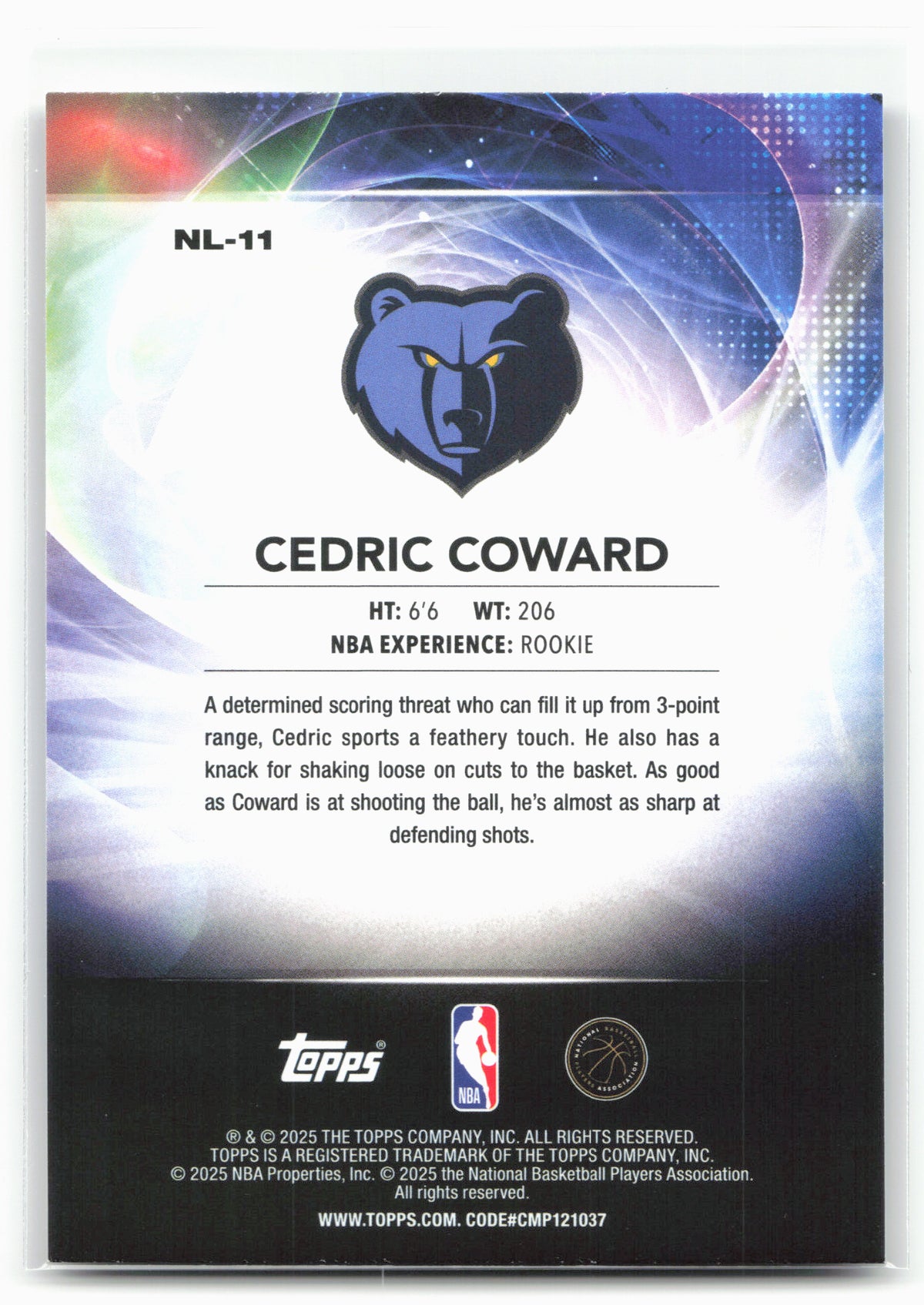 2025-26 Topps #NL-11 Cedric Coward No Limit 30274