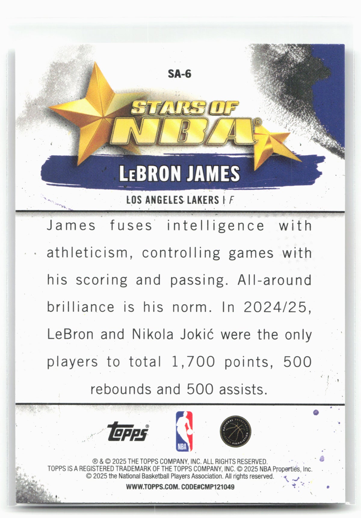 2025-26 Topps #SA-6 Lebron James Stars of the NBA 30279