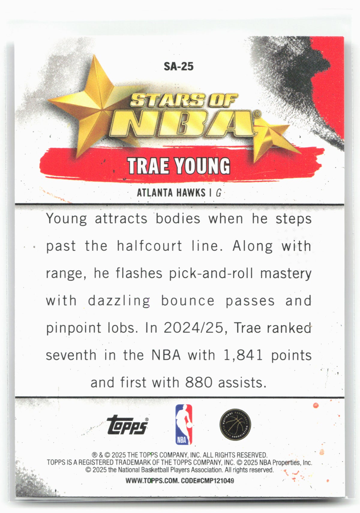 2025-26 Topps #SA-25 Trae Young Stars of the NBA 30280
