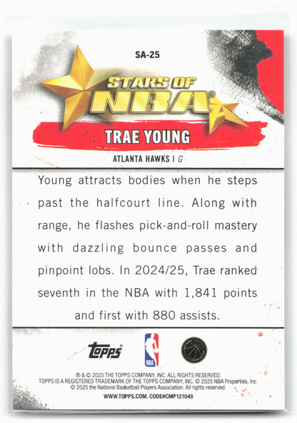 2025-26 Topps #SA-25 Trae Young Stars of the NBA 30280