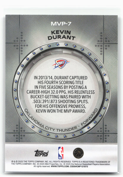 2025-26 Topps #MVP-7 Kevin Durant MVP Vault 30295