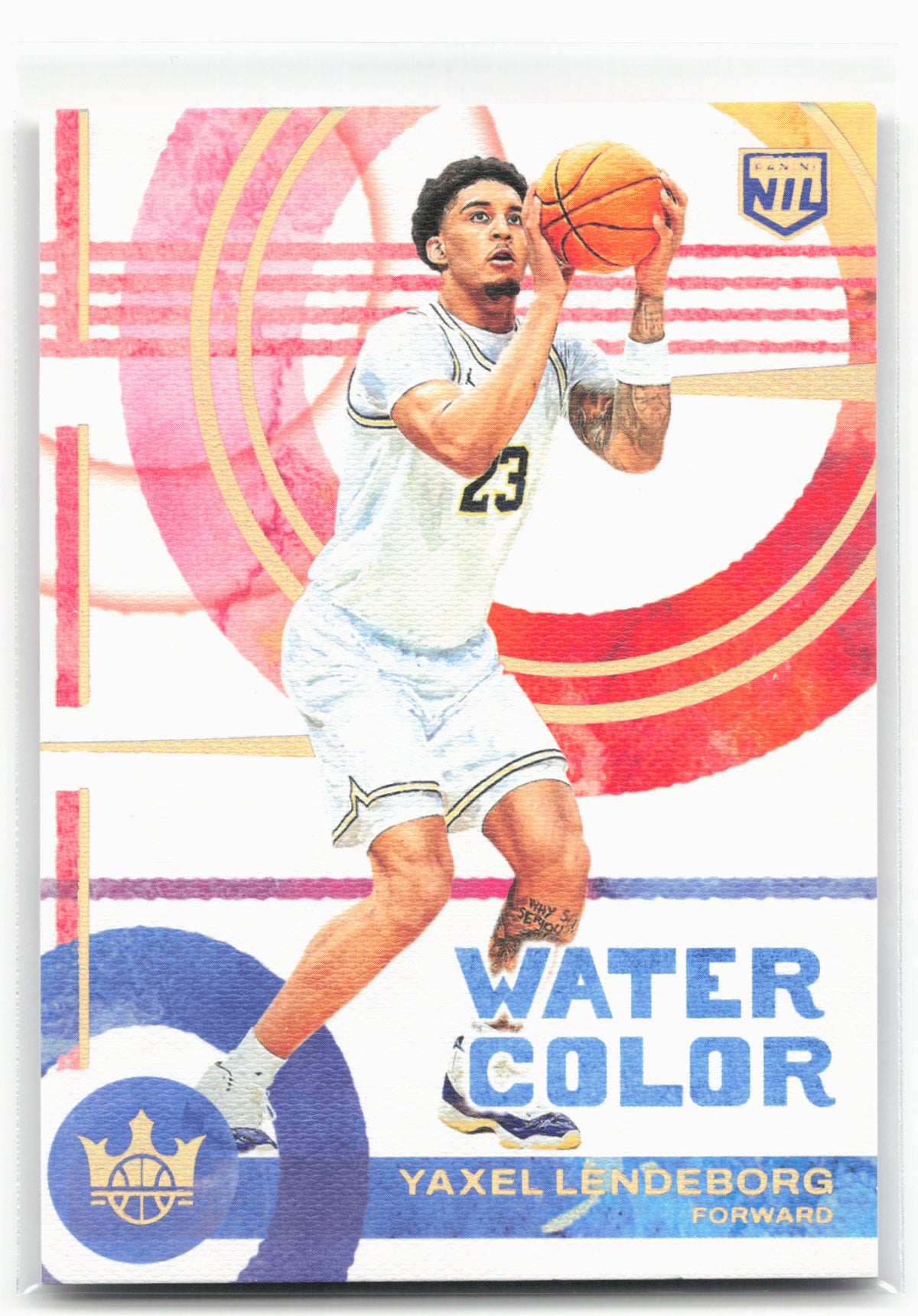 2025-26 Panini Court Kings #12 Yaxel Lendeborg Water Color 01/10