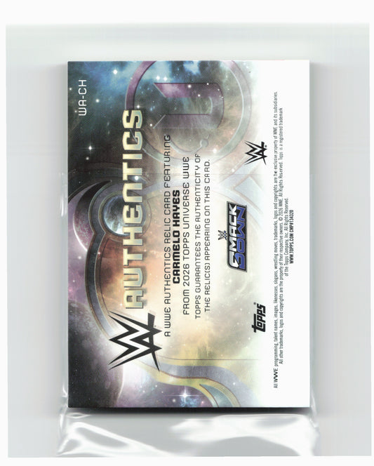 2026 Topps Universe WWE #WA-CH Carmelo Hayes WWE Authentics 219/299
