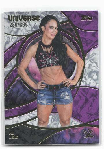 2026 Topps Universe WWE #28 AJ Lee Purple Glass #/399