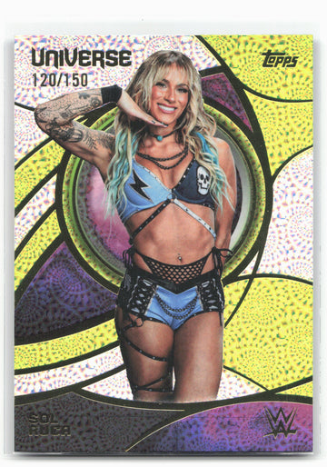 2026 Topps Universe WWE #97 Sol Ruca Neon Green Vortex #/150