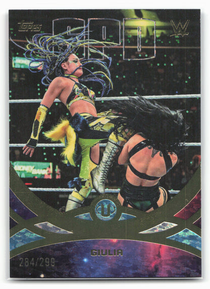 2026 Topps Universe WWE #227 Giulia Aqua Speckle #/299