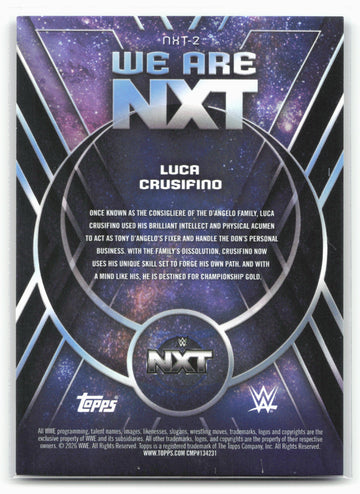 2026 Topps Universe WWE #NXT-2 Luca Crusifino We Are NXT Gold Stone #/99