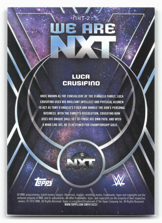 2026 Topps Universe WWE #NXT-2 Luca Crusifino We Are NXT Gold Stone #/99