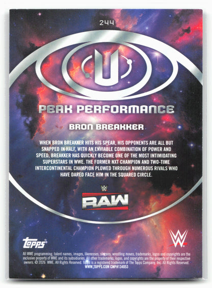 2026 Topps Universe WWE #244 Bron Breakker Blue Pulse #/199