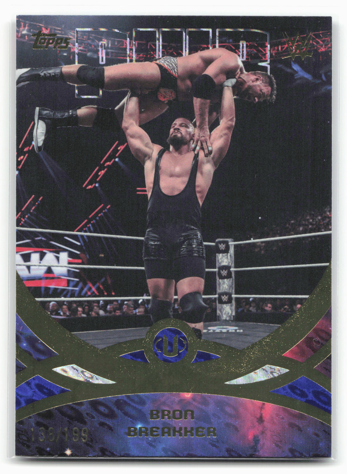2026 Topps Universe WWE #244 Bron Breakker Blue Pulse #/199