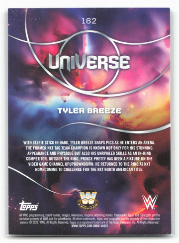 2026 Topps Universe WWE #162 Tyler Breeze Purple Glass #/399