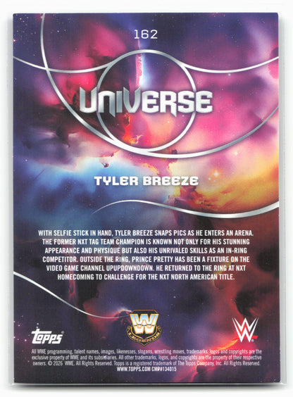 2026 Topps Universe WWE #162 Tyler Breeze Purple Glass #/399