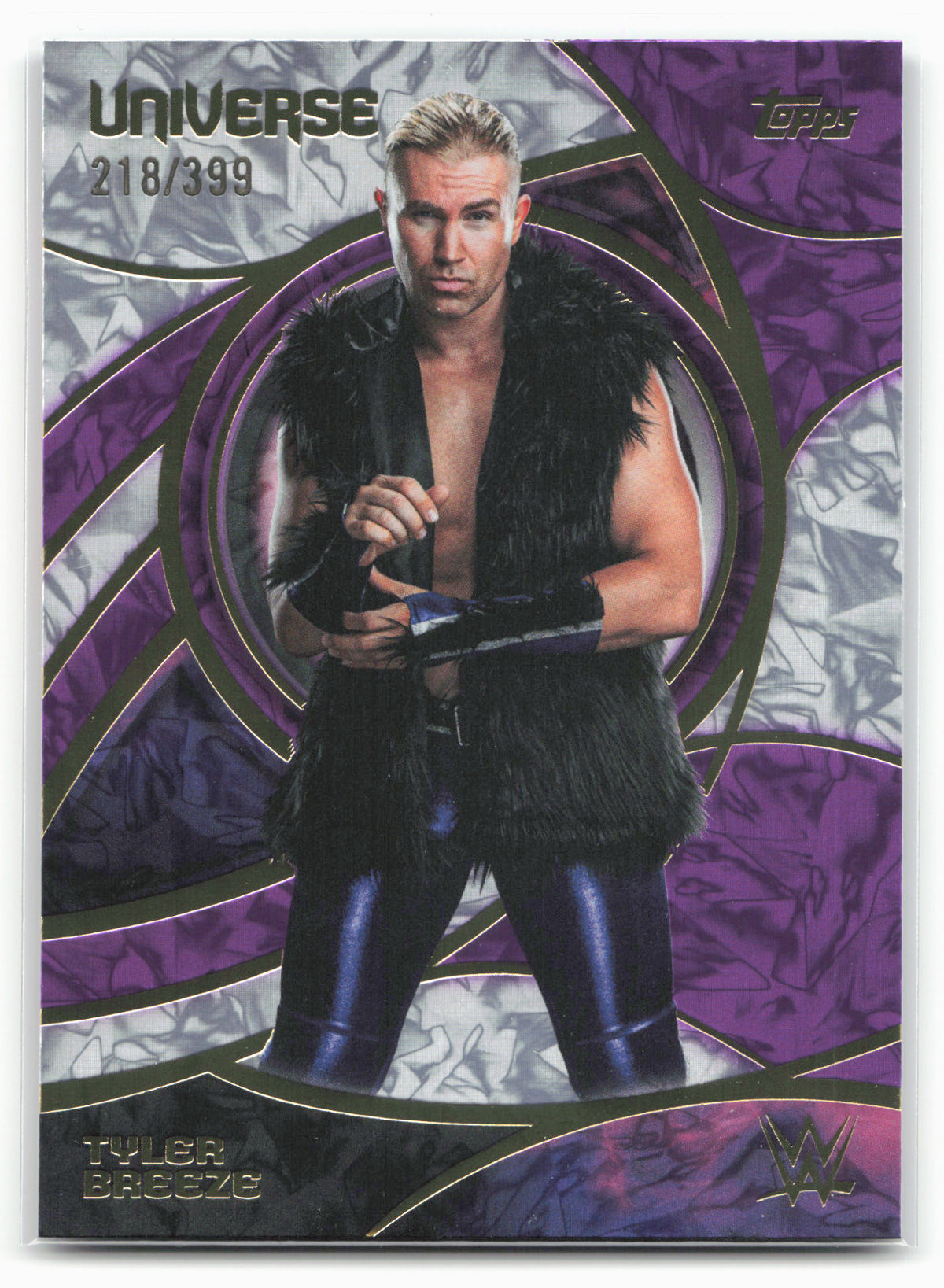 2026 Topps Universe WWE #162 Tyler Breeze Purple Glass #/399
