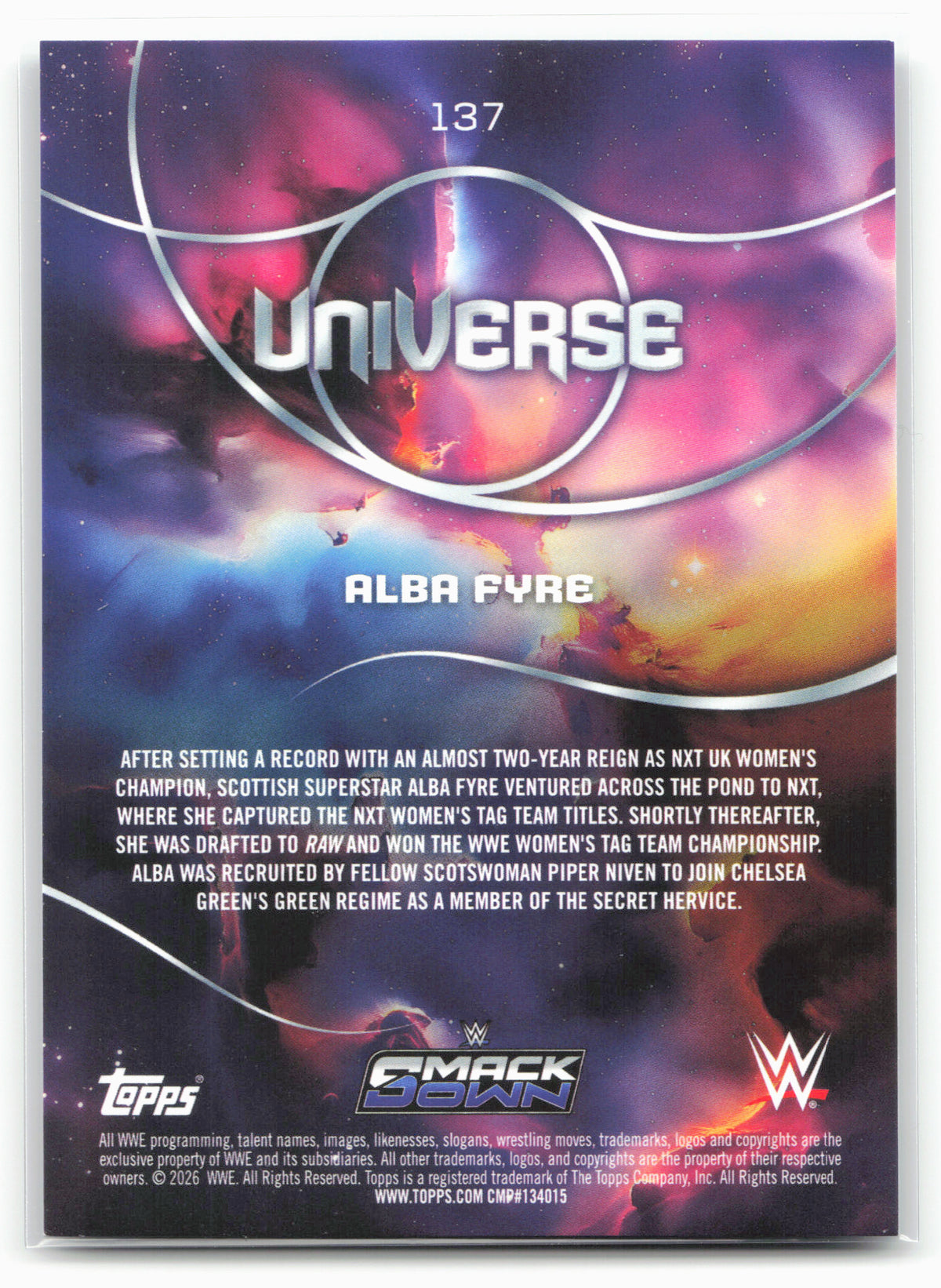 2026 Topps Universe WWE #137 Alba Fyre