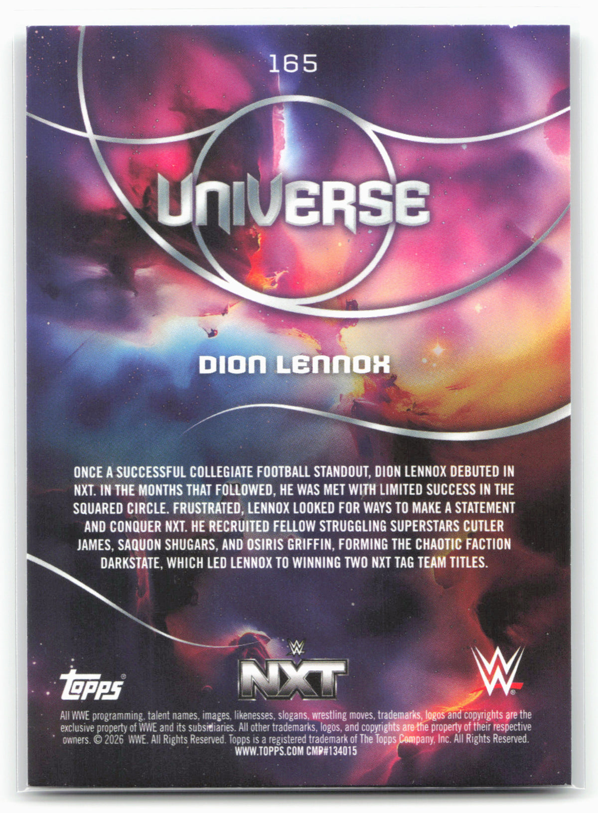 2026 Topps Universe WWE #165 Dion Lennox