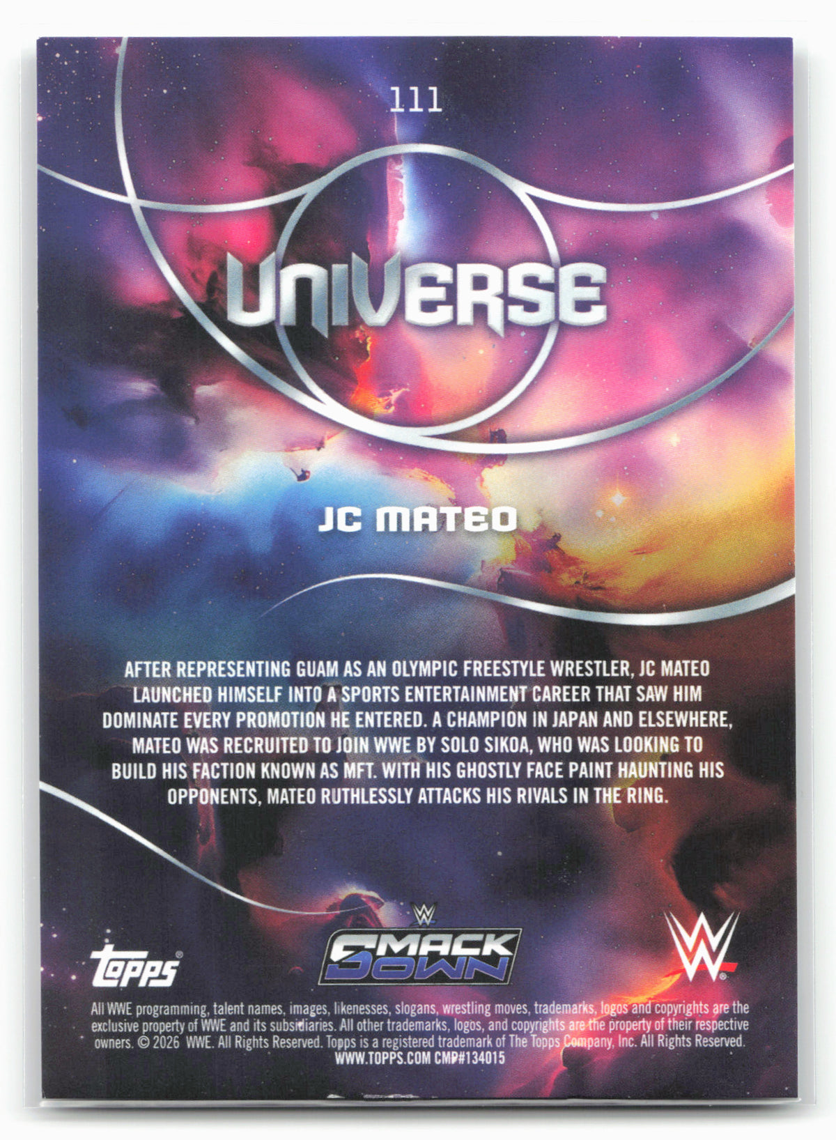 2026 Topps Universe WWE #111 JC Mateo