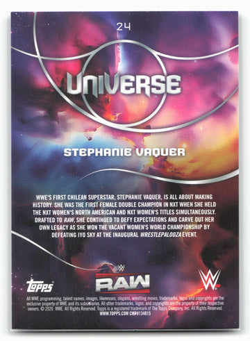 2026 Topps Universe WWE #24 Stephanie Vaquer