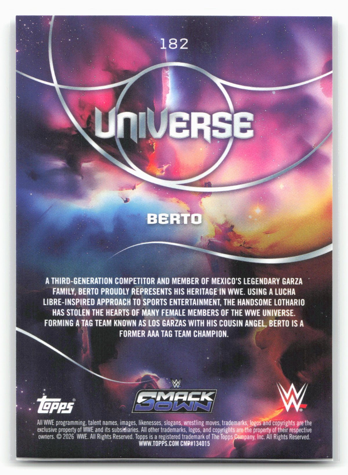 2026 Topps Universe WWE #182 Berto