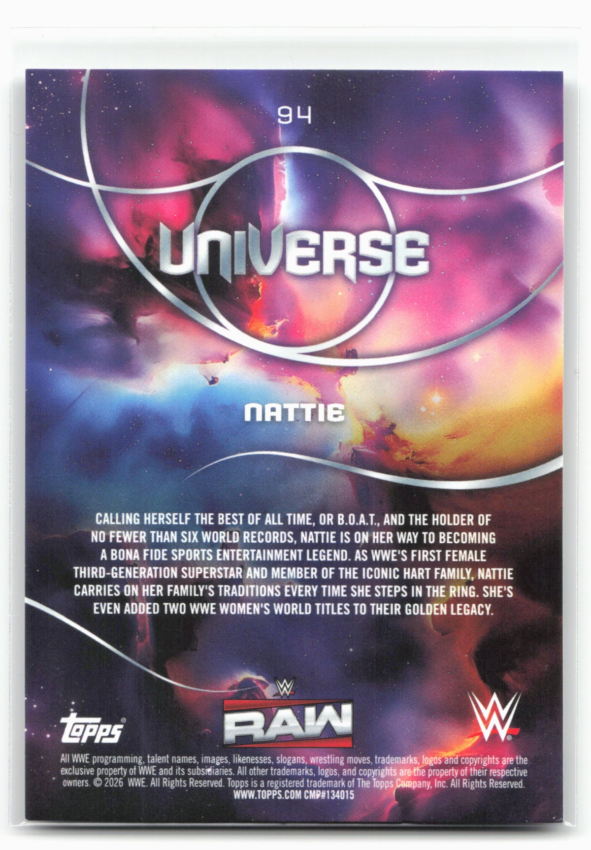 2026 Topps Universe WWE #94 Nattie