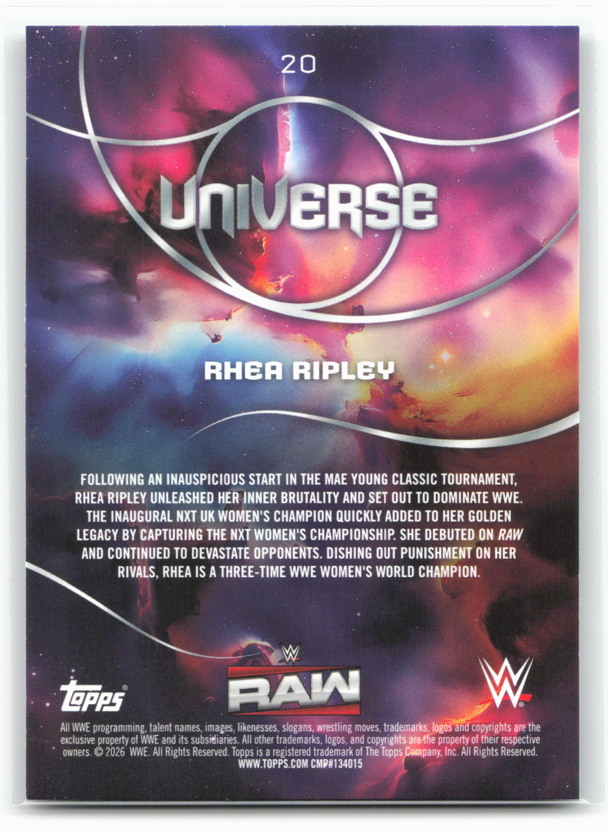 2026 Topps Universe WWE #20 Rhea Ripley