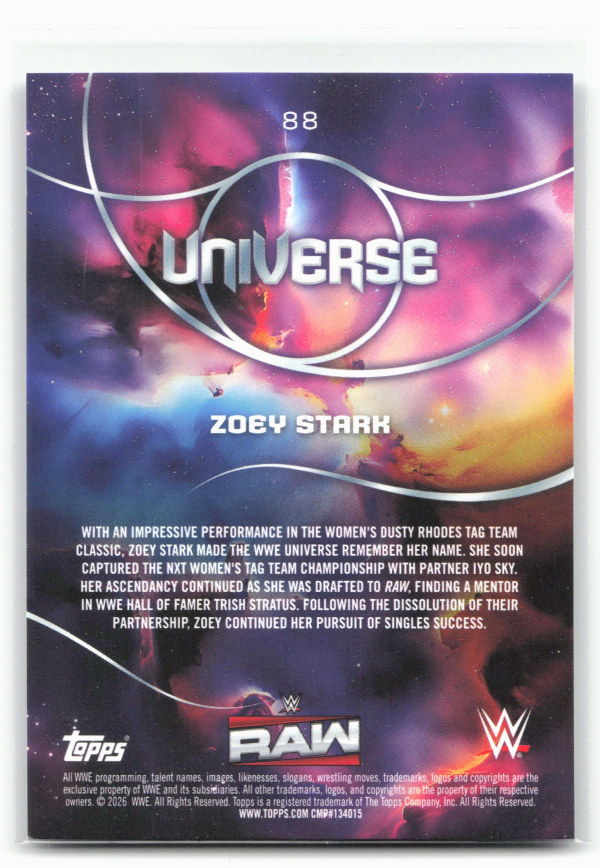 2026 Topps Universe WWE #88 Zoey Stark