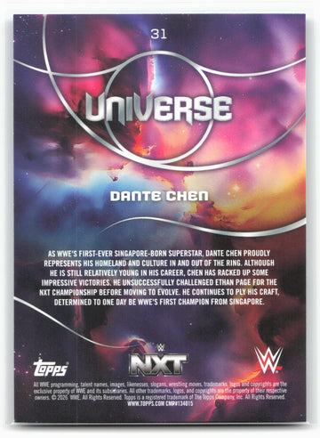2026 Topps Universe WWE #31 Dante Chen