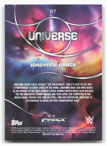 2026 Topps Universe WWE #87 Jordynne Grace