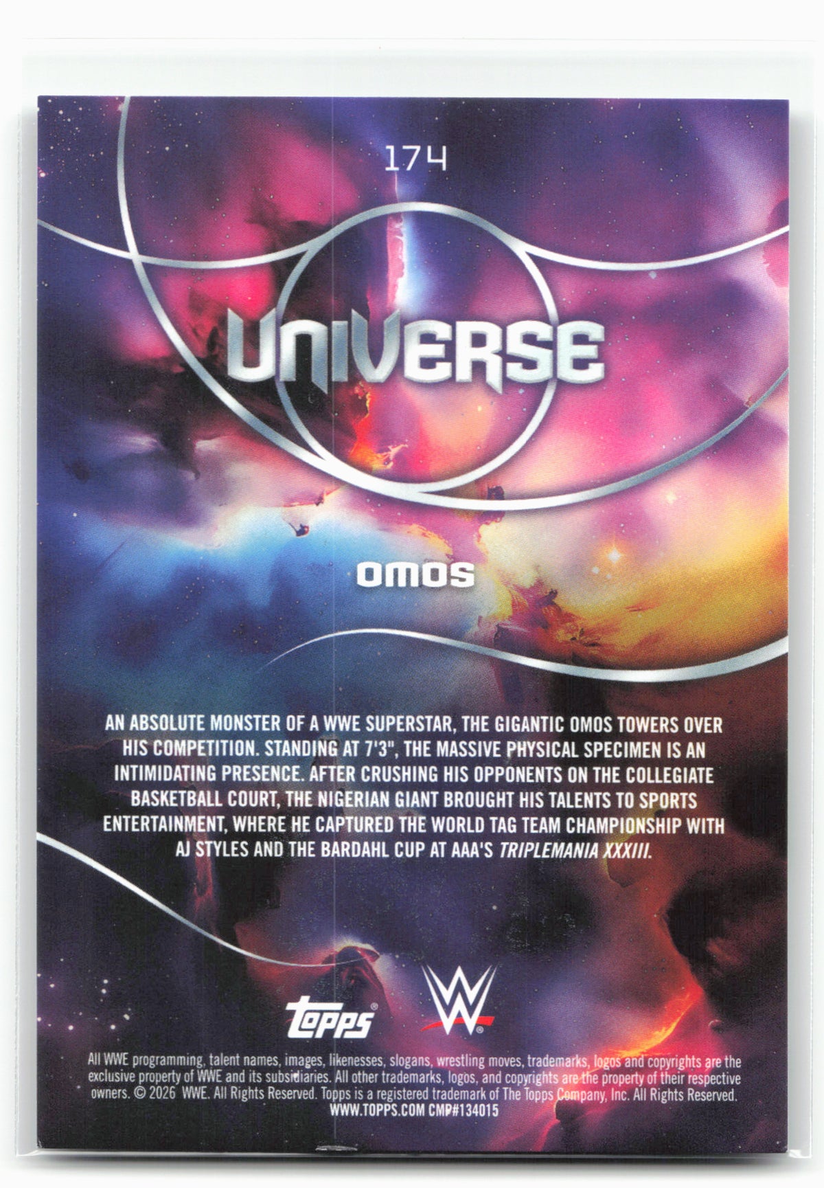 2026 Topps Universe WWE #174 Omos
