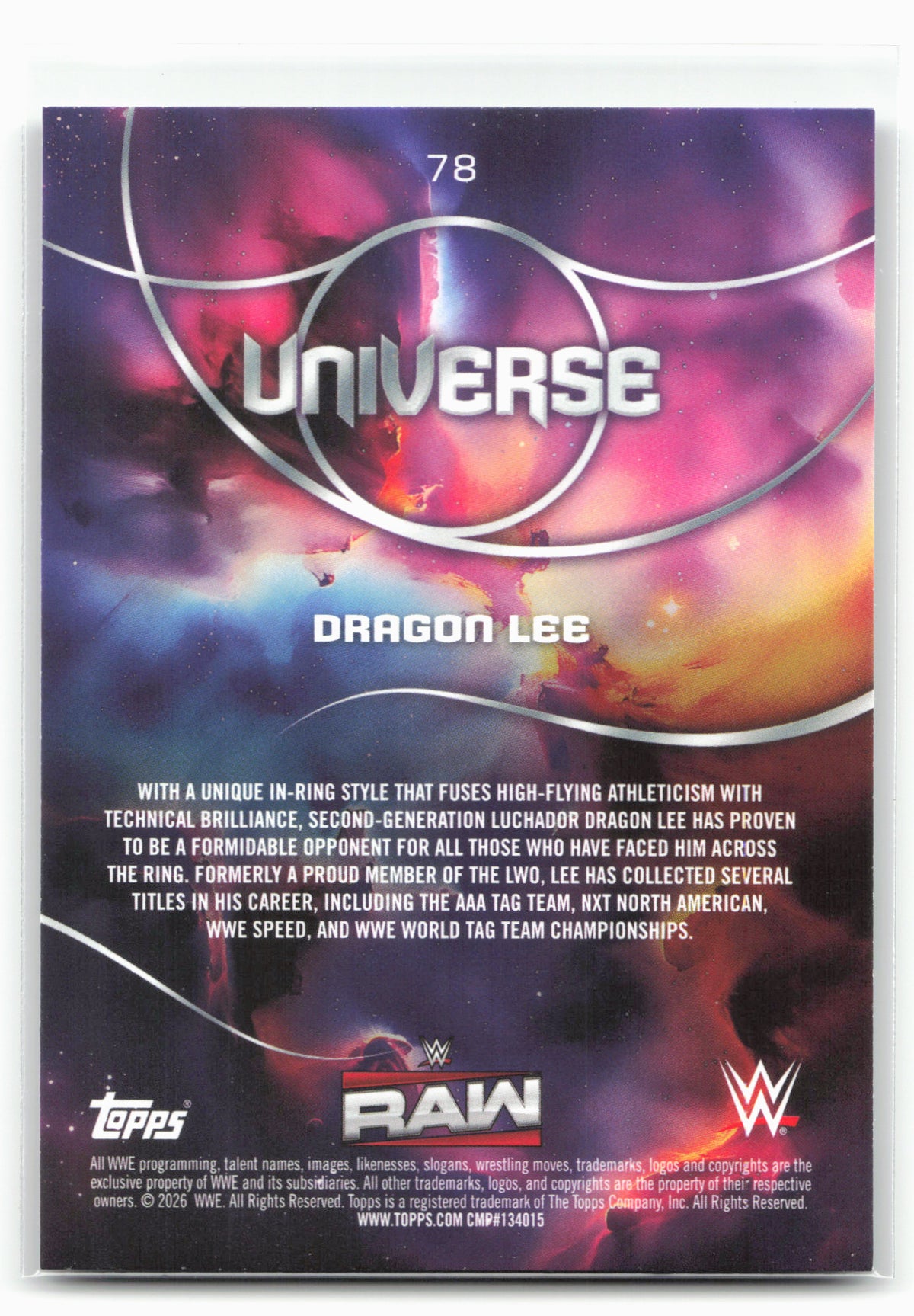 2026 Topps Universe WWE #78 Dragon Lee