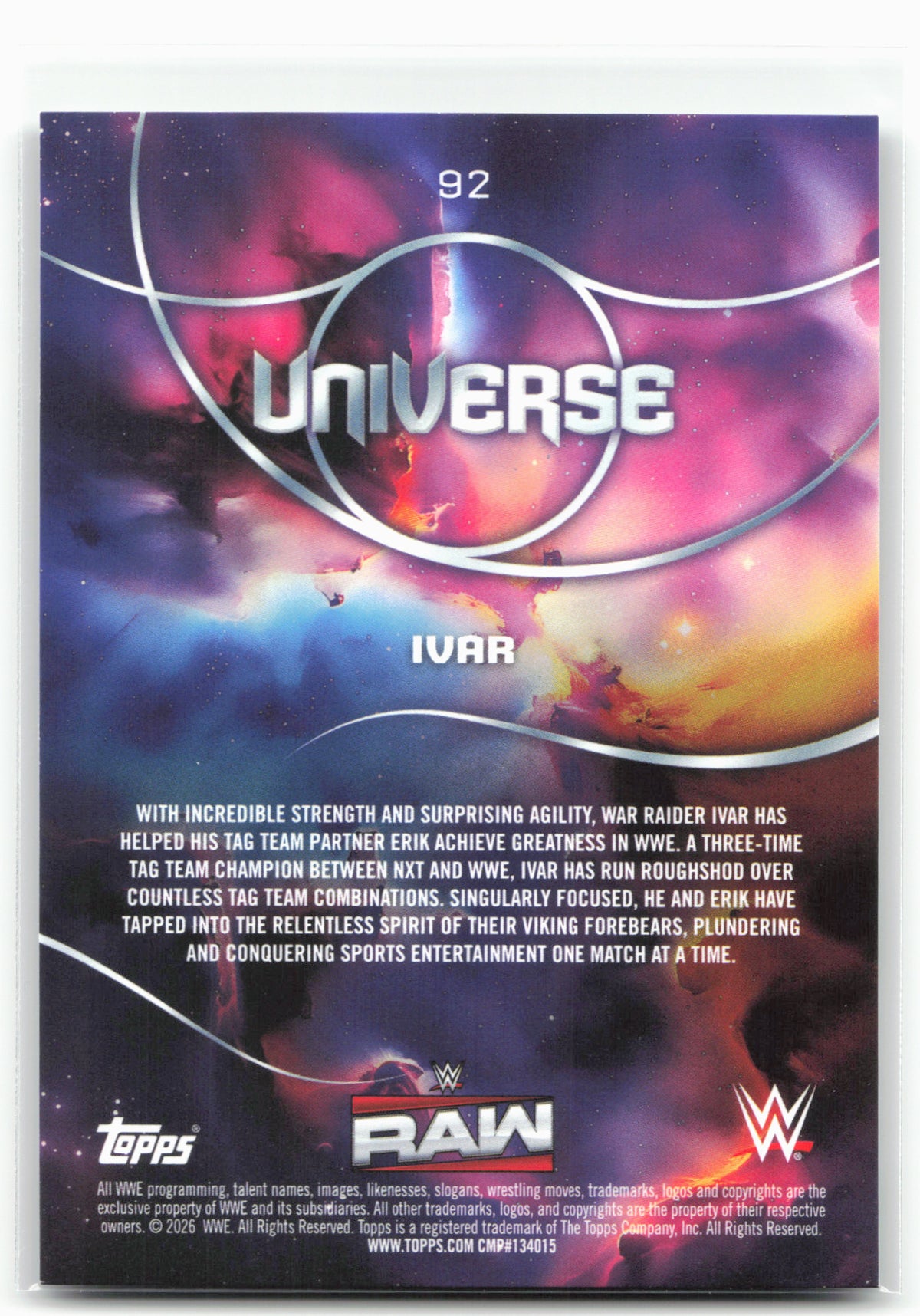 2026 Topps Universe WWE #92 Ivar