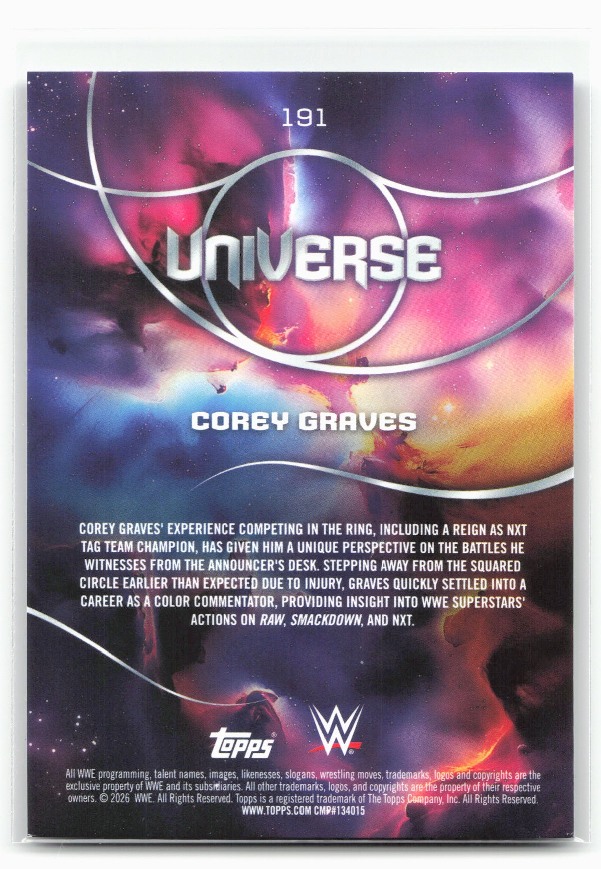 2026 Topps Universe WWE #191 Corey Graves
