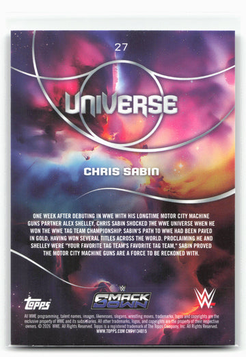 2026 Topps Universe WWE #27 Chris Sabin