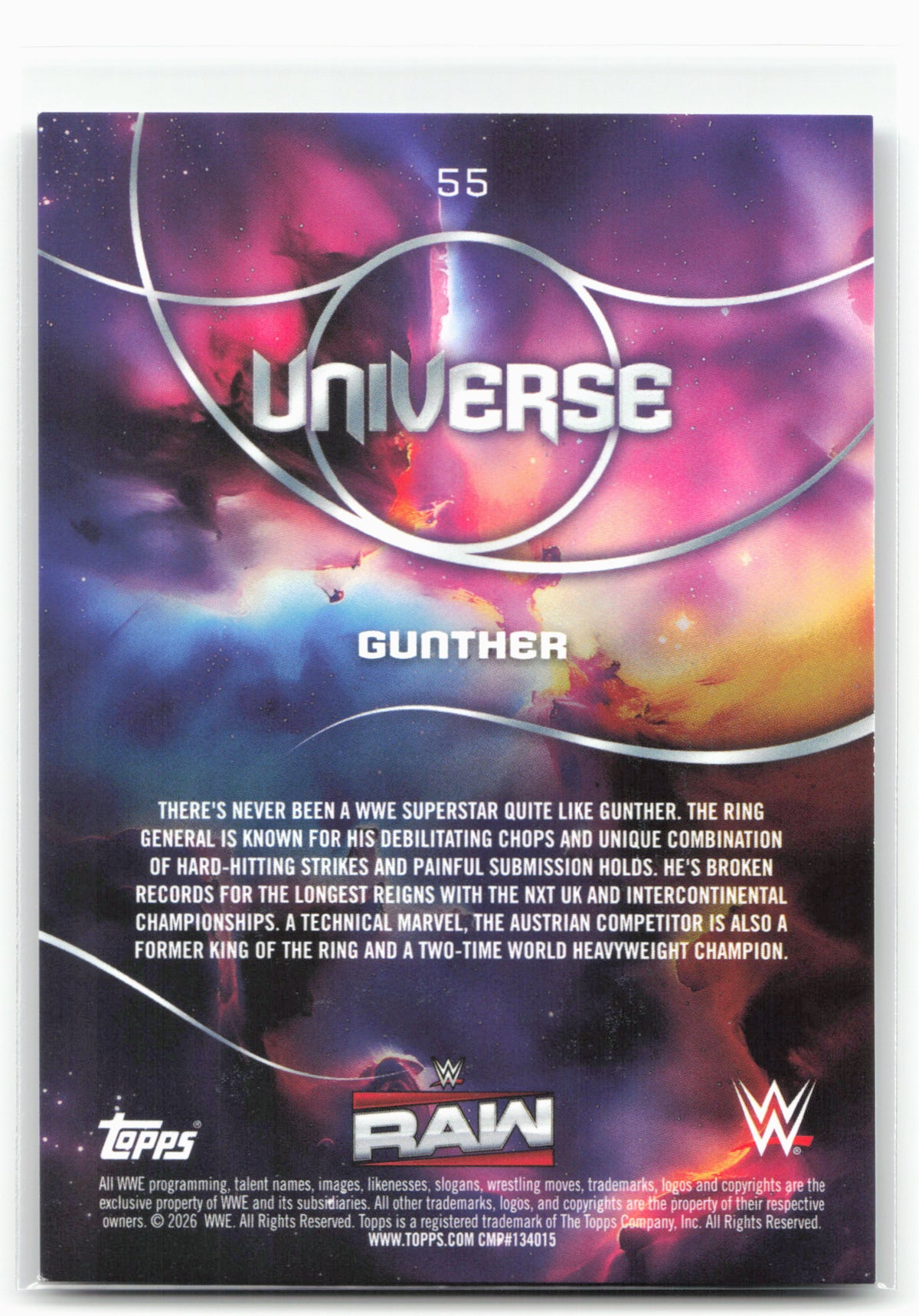 2026 Topps Universe WWE #55 Gunther