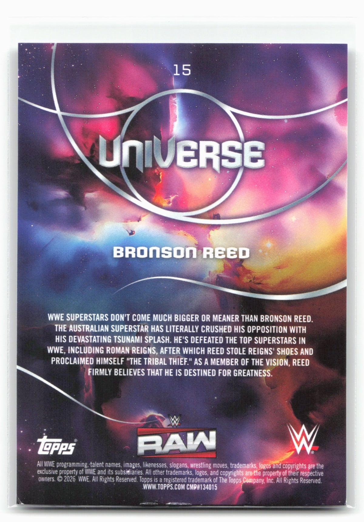 2026 Topps Universe WWE #15 Bronson Reed
