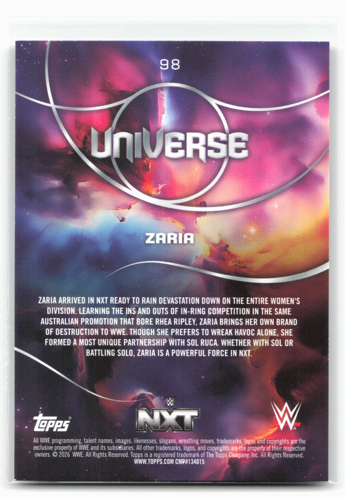 2026 Topps Universe WWE #98 Zaria