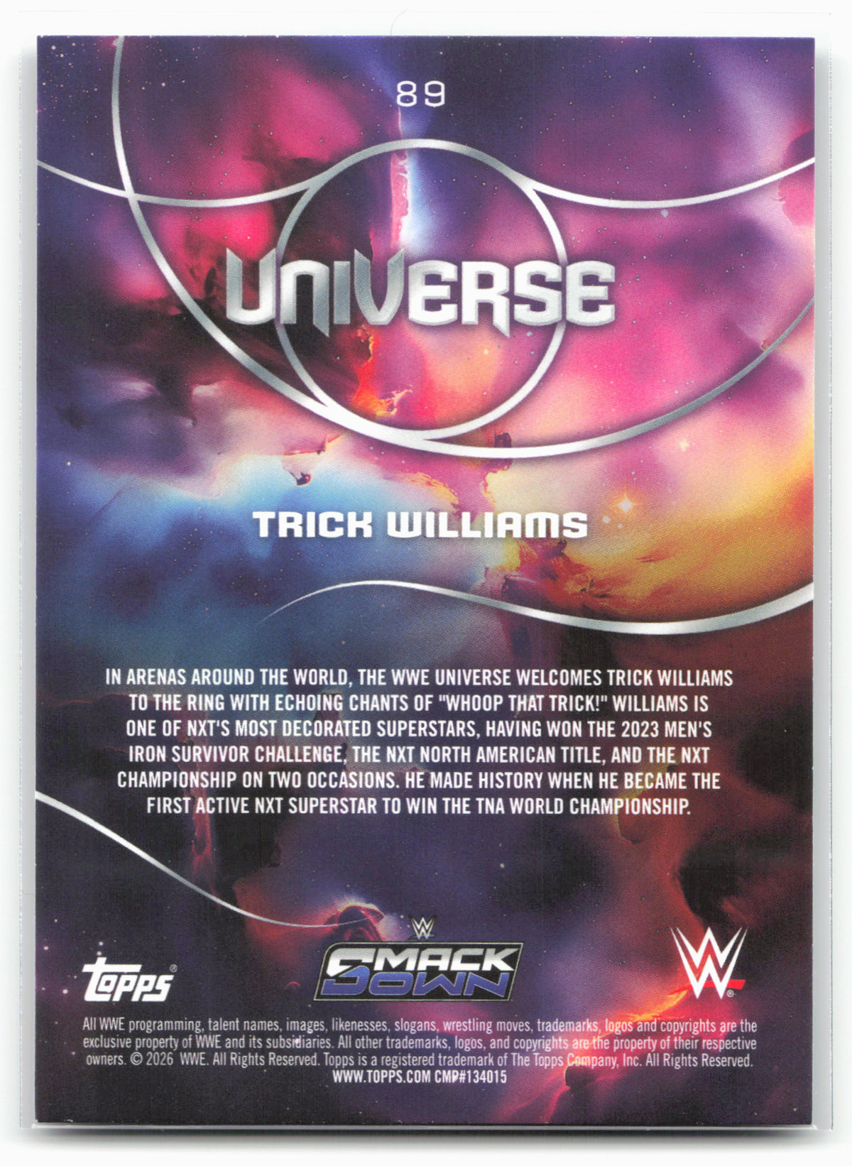 2026 Topps Universe WWE #89 Trick Williams