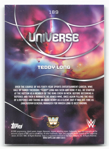 2026 Topps Universe WWE #189 Teddy Long