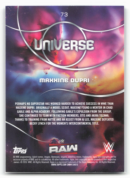 2026 Topps Universe WWE #73 Maxxine Dupri