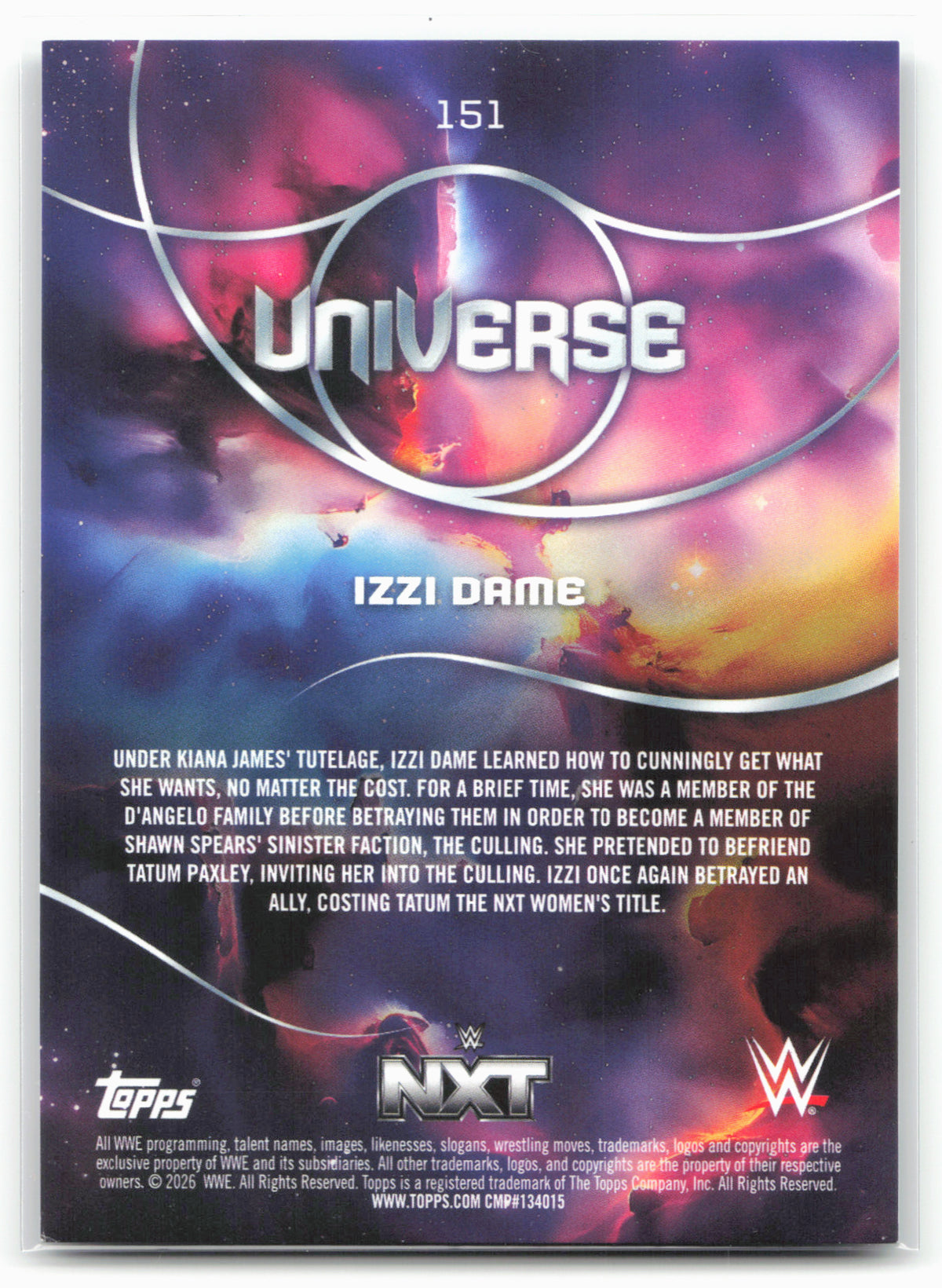 2026 Topps Universe WWE #151 Izzi Dame