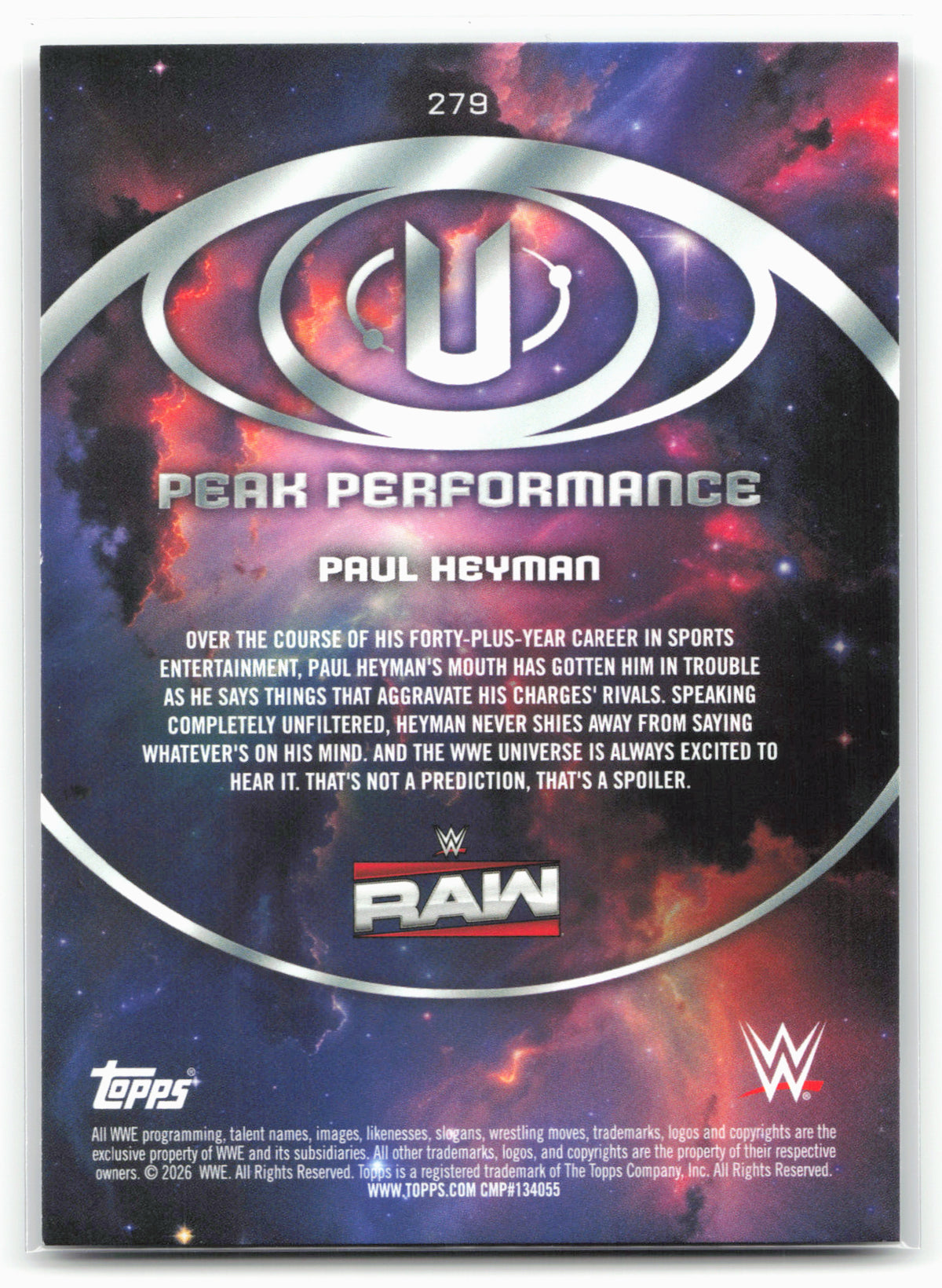 2026 Topps Universe WWE #279 Paul Heyman